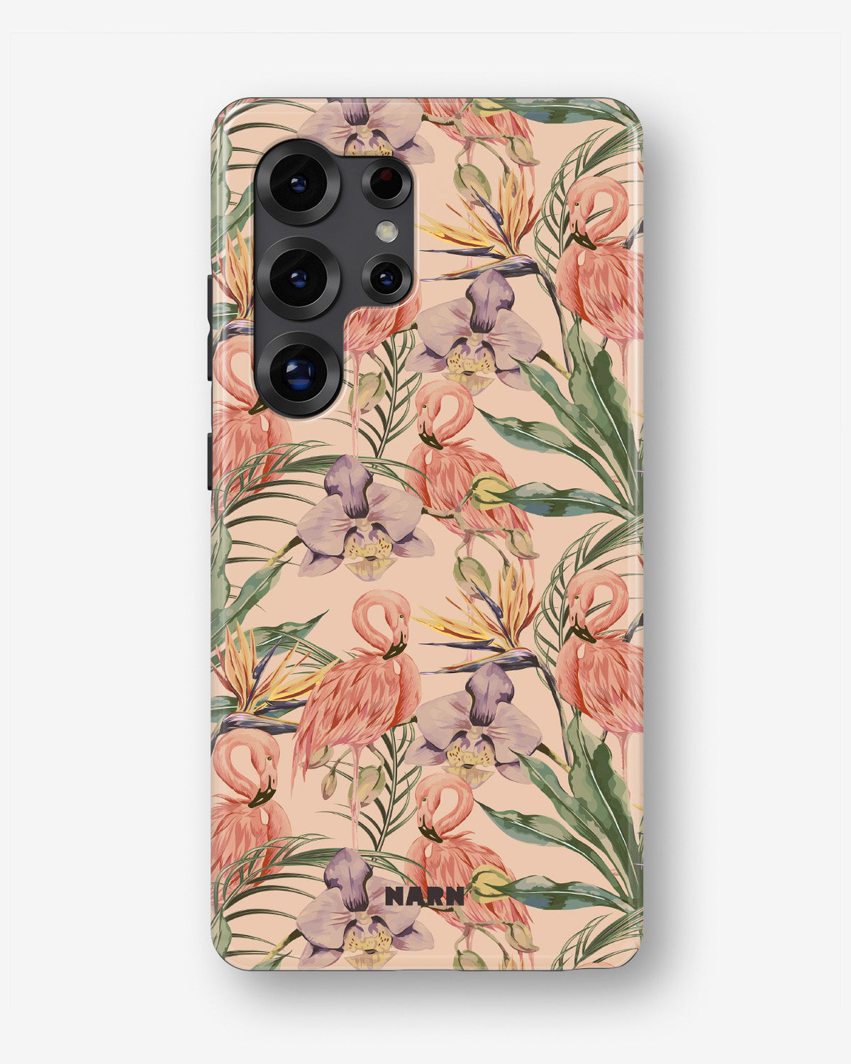 Samsung Galaxy S24 Ultra Tough Case – Flamingos & Flowers - View 1