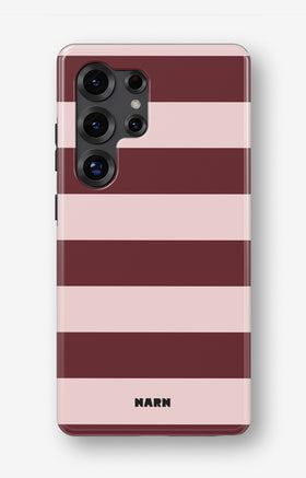 Samsung Galaxy S24 Ultra Tough Case – Cranberry Stripe - View 1