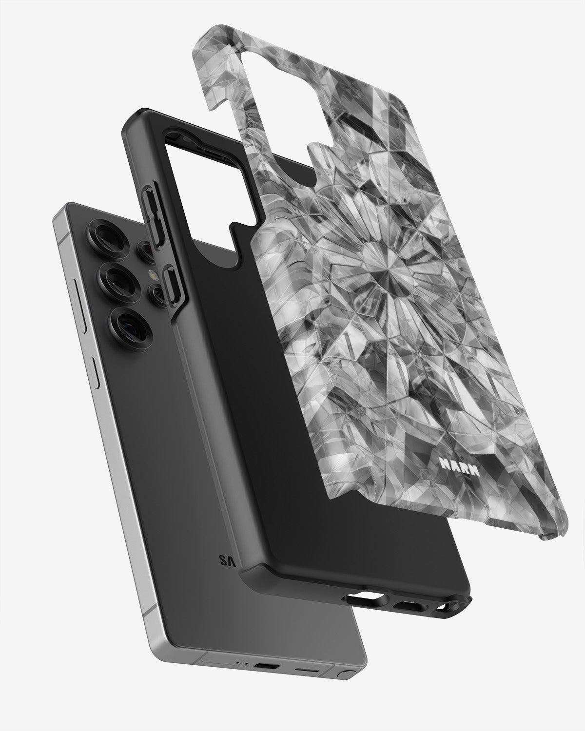 Samsung Galaxy S24 Ultra Tough Case – Grey Crystals - View 2