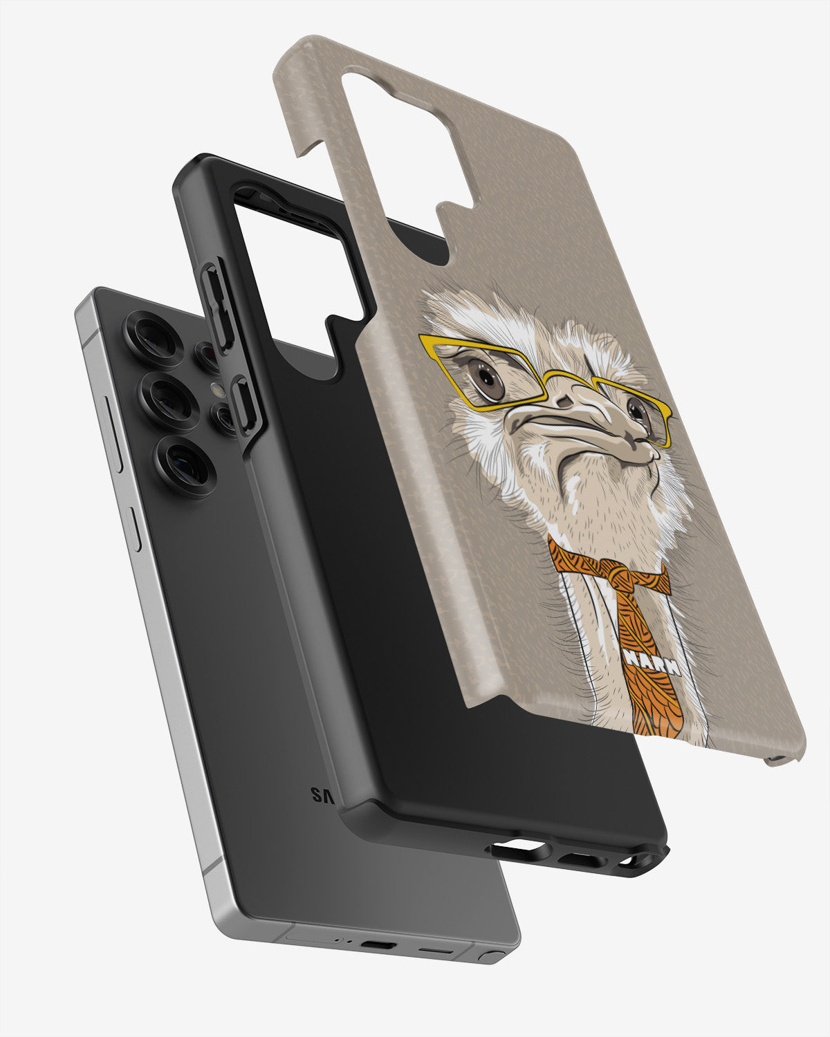 Samsung Galaxy S24 Ultra Tough Case – Hipster Ostrich - View 2