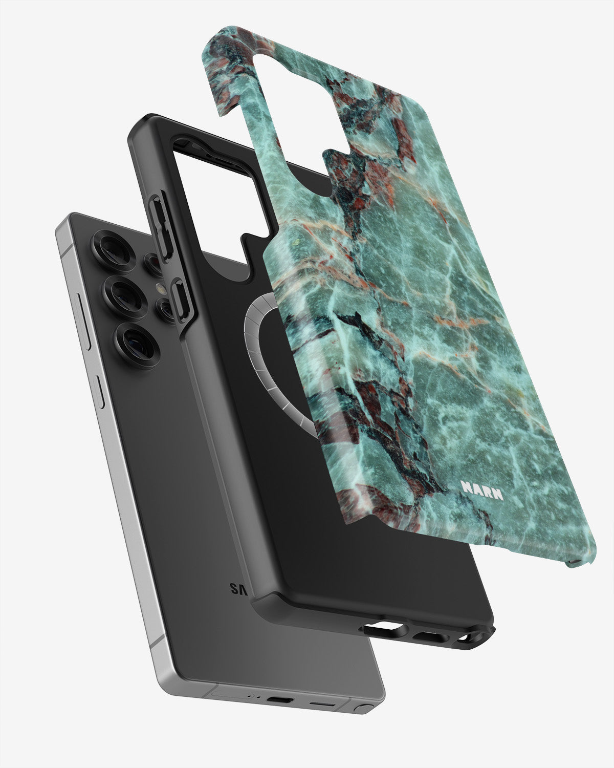 Samsung Galaxy S24 Ultra Tough Case – Green Marble - View 2