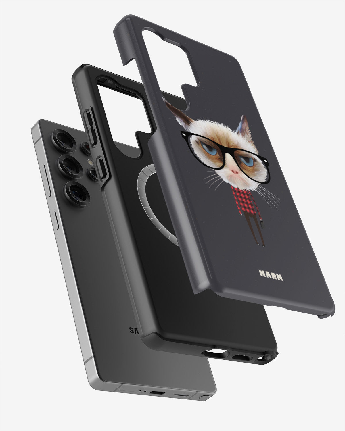 Samsung Galaxy S24 Ultra Tough Case – Hipster Cat - View 2