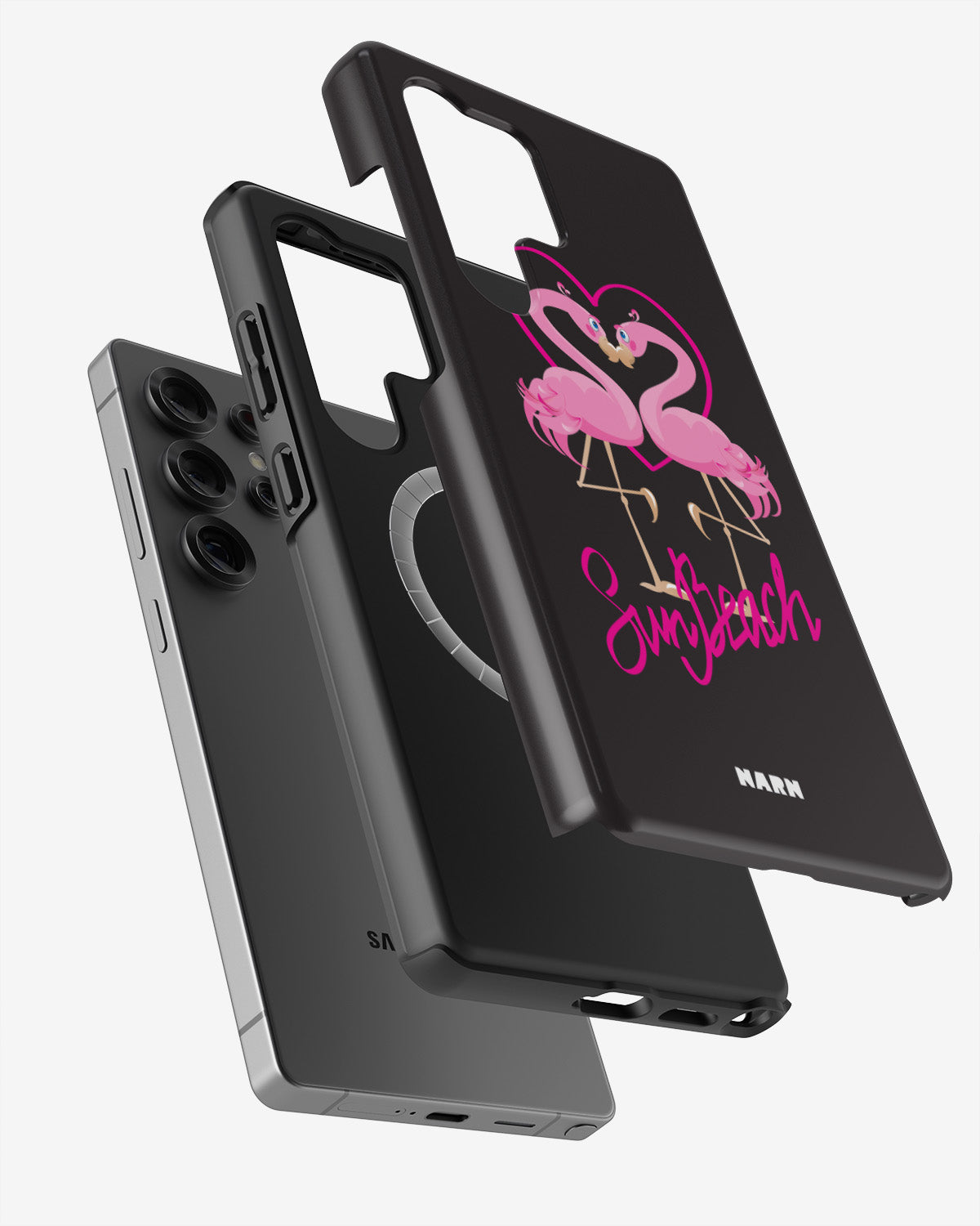 Samsung Galaxy S24 Ultra Tough Case – Beach Flamingo - View 2