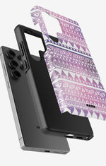 Samsung Galaxy S24 Ultra Tough Case – Purple Aztec - View 2