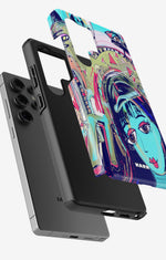 Samsung Galaxy S24 Ultra Tough Case – Abstract Cat - View 2
