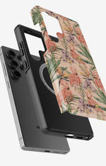 Samsung Galaxy S24 Ultra Tough Case – Flamingos & Flowers - View 2