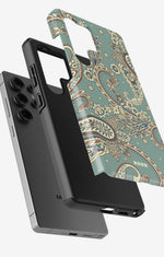 Samsung Galaxy S24 Ultra Tough Case – Paisley Green - View 2