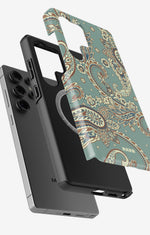 Samsung Galaxy S24 Ultra Tough Case – Paisley Green - View 2