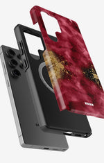 Samsung Galaxy S24 Ultra Tough Case – Burgendy Shimmer - View 2
