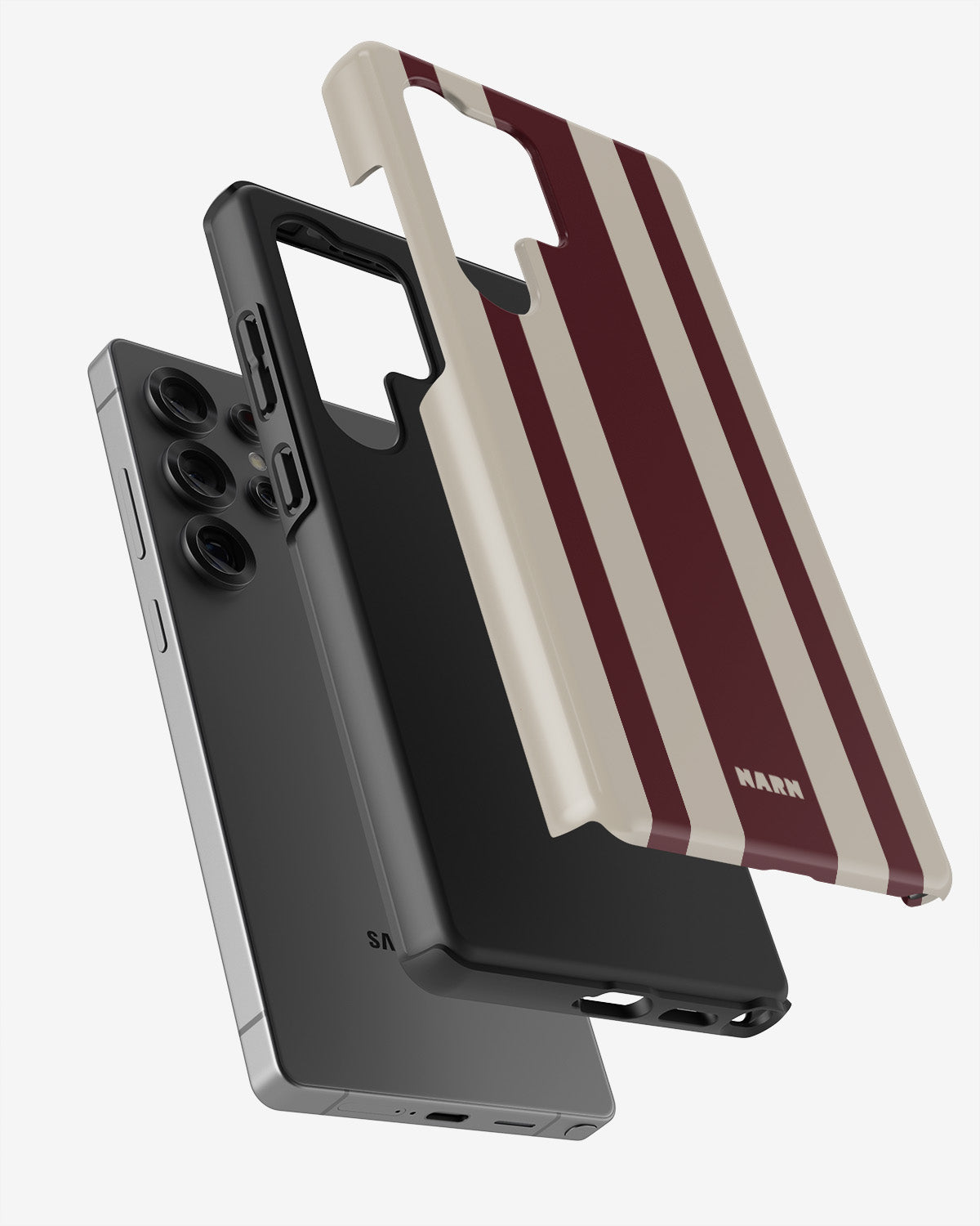 Samsung Galaxy S24 Ultra Tough Case – Bordeaux Stripe - View 2
