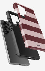 Samsung Galaxy S24 Ultra Tough Case – Cranberry Stripe - View 2