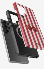 Samsung Galaxy S24 Ultra Tough Case – Cherry Stripes - View 2