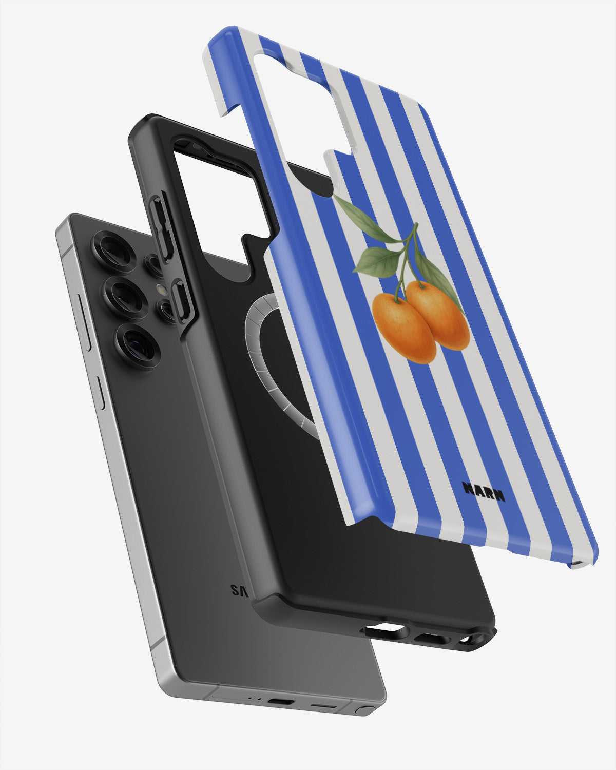 Samsung Galaxy S24 Ultra Tough Case – Orange Stripes - View 2