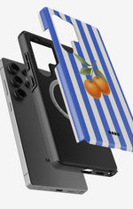 Samsung Galaxy S24 Ultra Tough Case – Orange Stripes - View 2