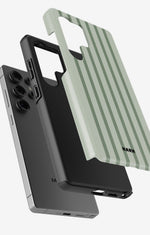 Samsung Galaxy S24 Ultra Tough Case – Sage Stripes - View 2