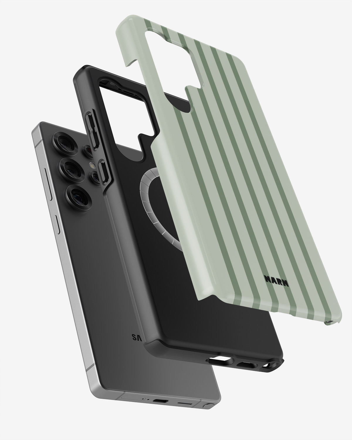 Samsung Galaxy S24 Ultra Tough Case – Sage Stripes - View 2