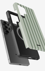 Samsung Galaxy S24 Ultra Tough Case – Sage Stripes - View 2