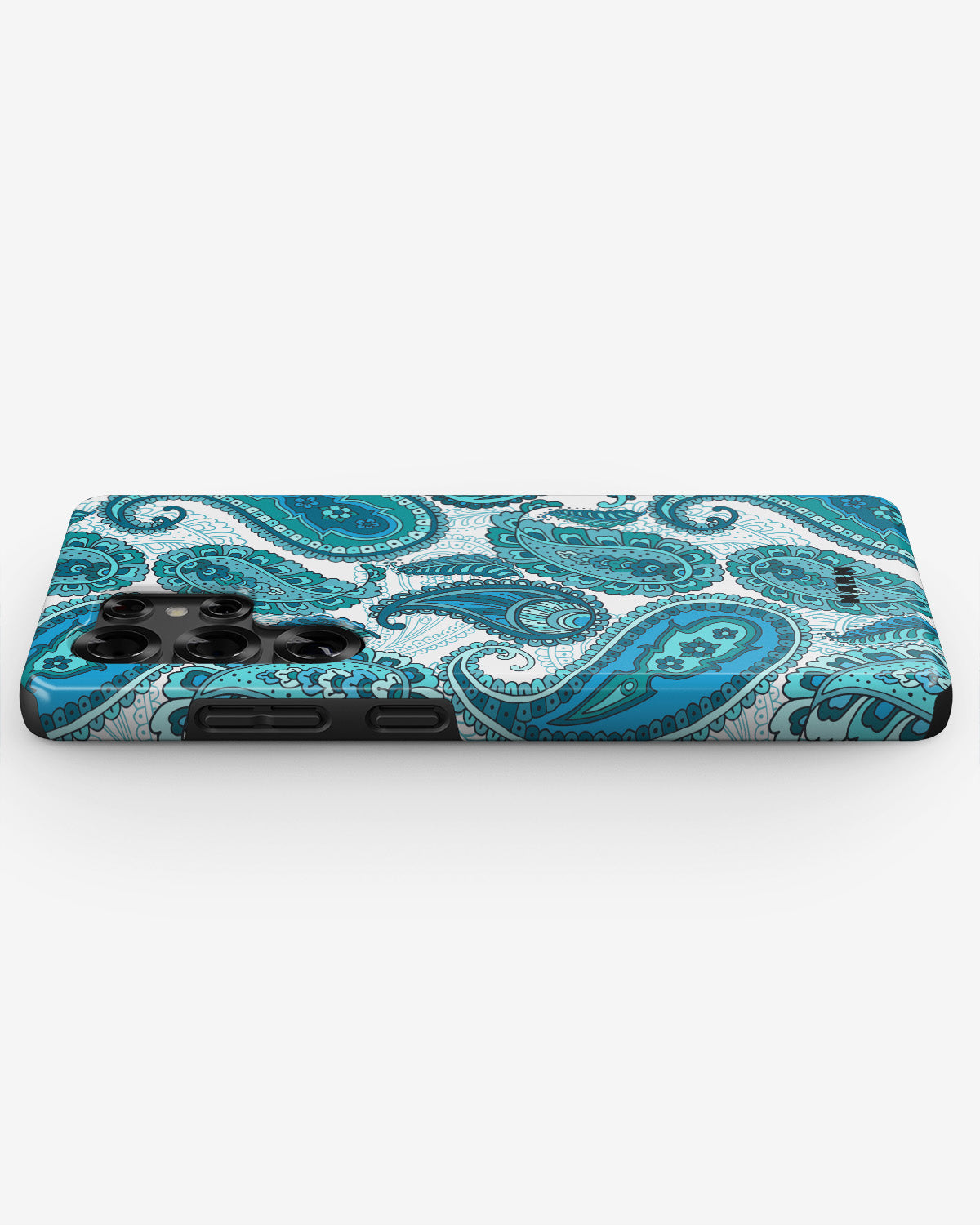 Samsung Galaxy S24 Ultra Tough Case – Turquoise Paisley - View 3