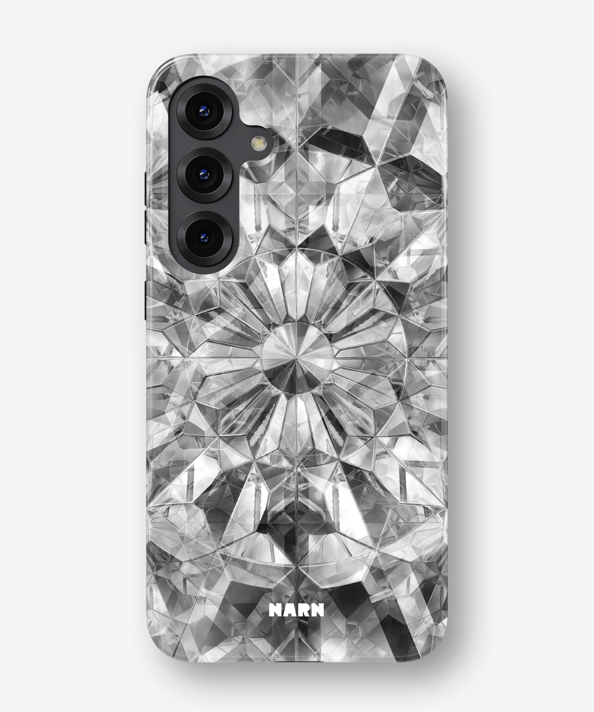 Samsung Galaxy S24 Plus Tough Case – Grey Crystals - View 1