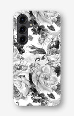 Samsung Galaxy S24 Plus Tough Case – Black & White Bloom - View 1
