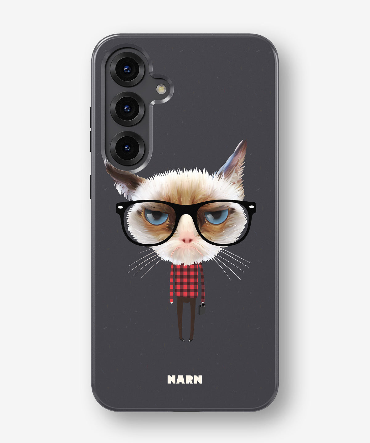 Samsung Galaxy S24 Plus Tough Case – Hipster Cat - View 1