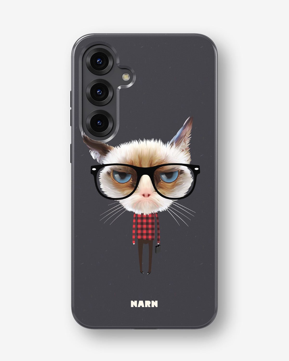 Samsung Galaxy S24 Plus Tough Case – Hipster Cat - View 1