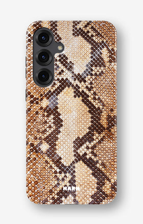 Samsung Galaxy S24 Plus Tough Case – Brown Snakeskin - View 1