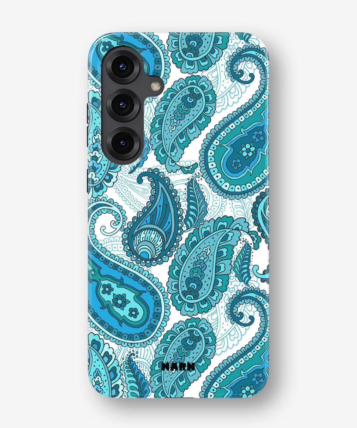 Samsung Galaxy S24 Plus Tough Case – Turquoise Paisley - View 1