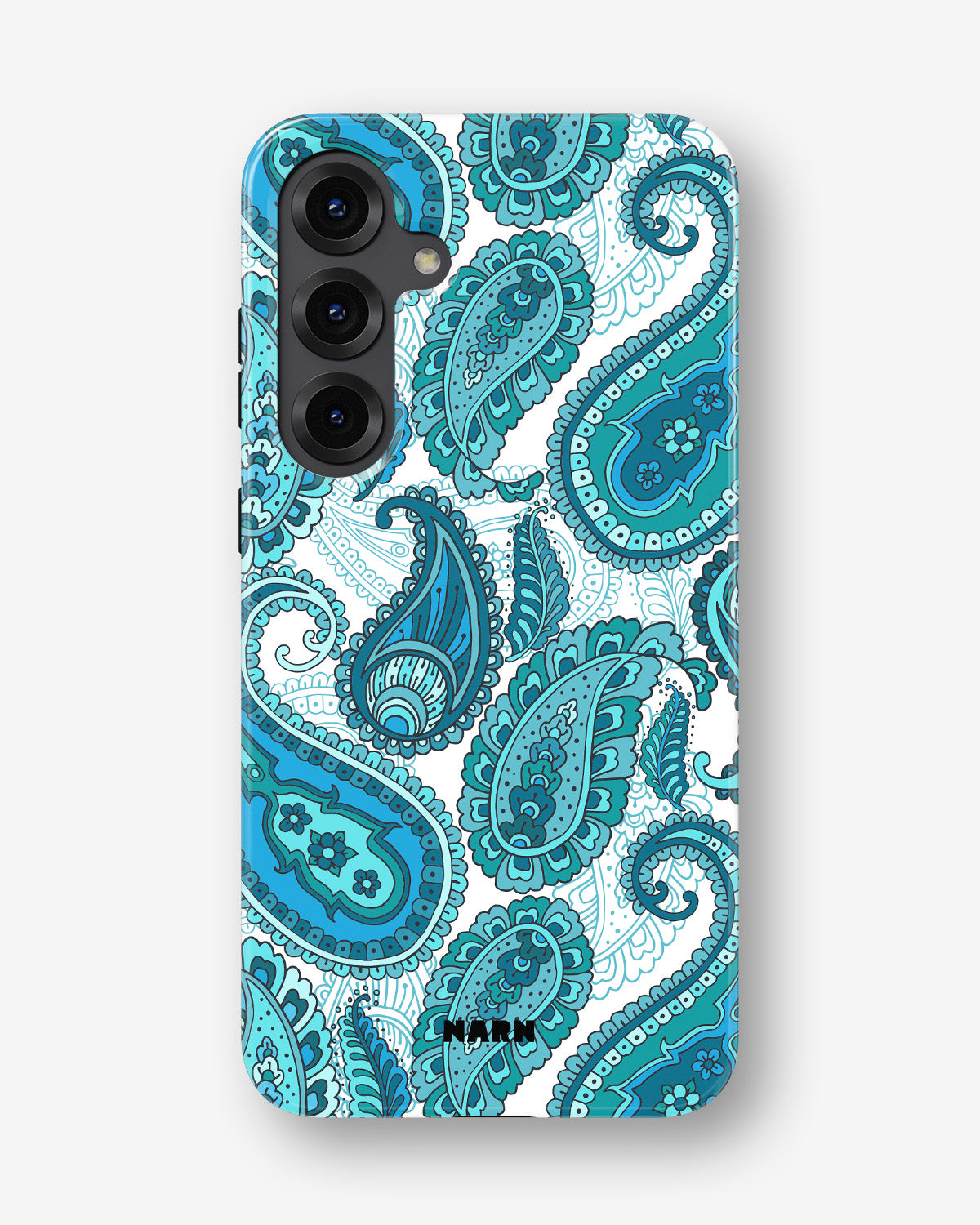 Samsung Galaxy S24 Plus Tough Case – Turquoise Paisley - View 1