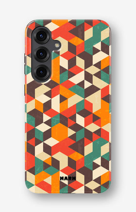 Samsung Galaxy S24 Plus Tough Case – Retro Geometric - View 1