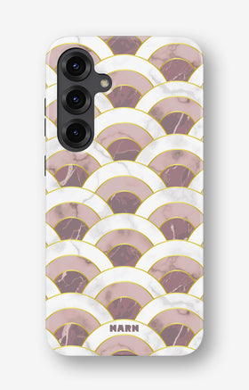 Samsung Galaxy S24 Plus Tough Case – Pink Marble Waves - View 1