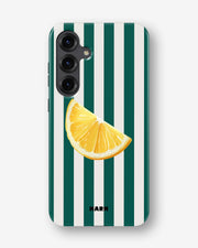 Samsung Galaxy S24 Plus Tough Case – Lemon Stripes - View 1