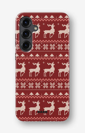 Samsung Galaxy S24 Plus Tough Case – Reindeer Knit - View 1