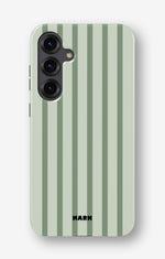 Samsung Galaxy S24 Plus Tough Case – Sage Stripes - View 1