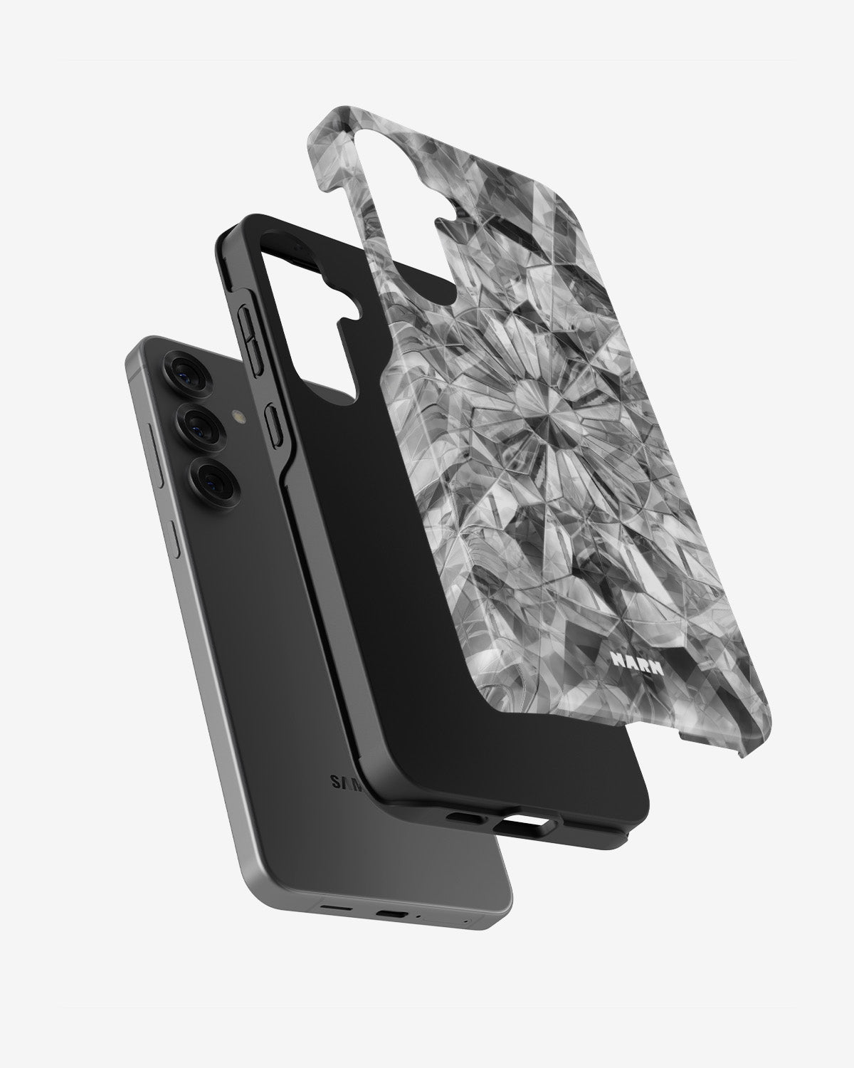 Samsung Galaxy S24 Plus Tough Case – Grey Crystals - View 2