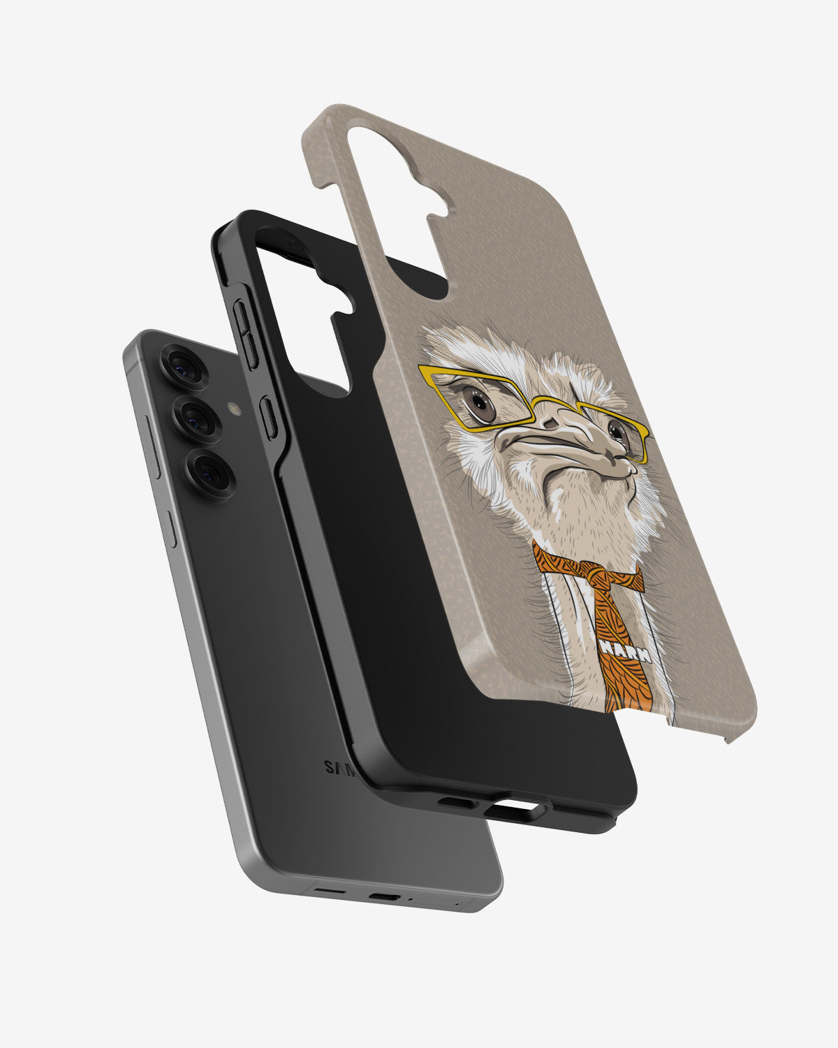 Samsung Galaxy S24 Plus Tough Case – Hipster Ostrich - View 2
