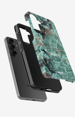 Samsung Galaxy S24 Plus Tough Case – Green Marble - View 2