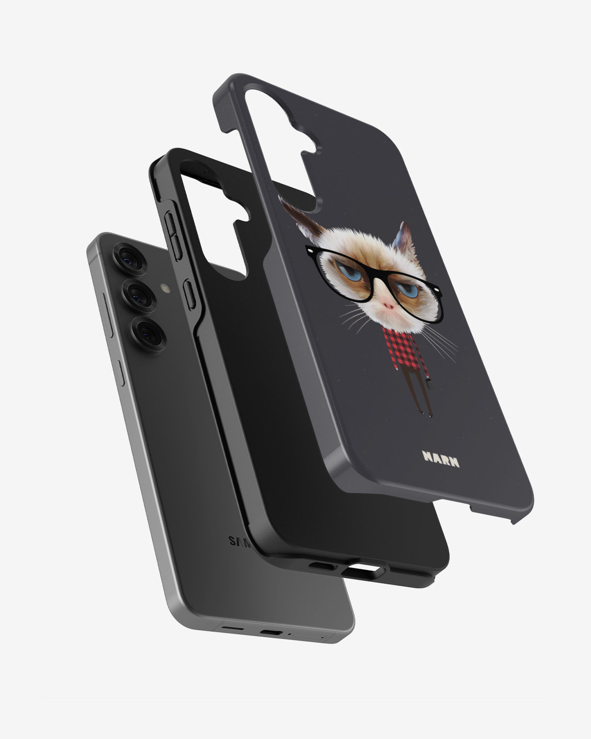 Samsung Galaxy S24 Plus Tough Case – Hipster Cat - View 2