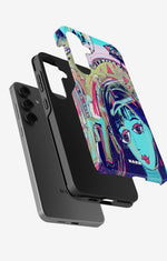 Samsung Galaxy S24 Plus Tough Case – Abstract Cat - View 2