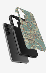 Samsung Galaxy S24 Plus Tough Case – Paisley Green - View 2