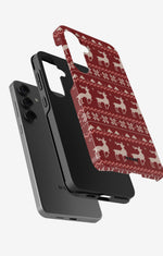 Samsung Galaxy S24 Plus Tough Case – Reindeer Knit - View 2