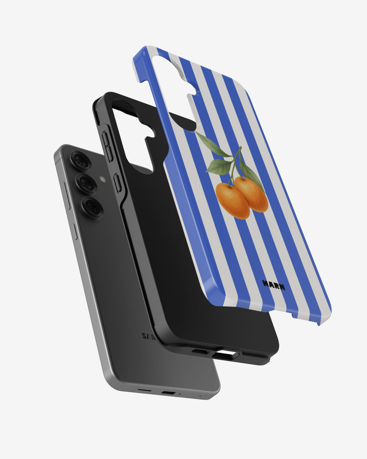 Samsung Galaxy S24 Plus Tough Case – Orange Stripes - View 2