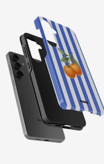 Samsung Galaxy S24 Plus Tough Case – Orange Stripes - View 2