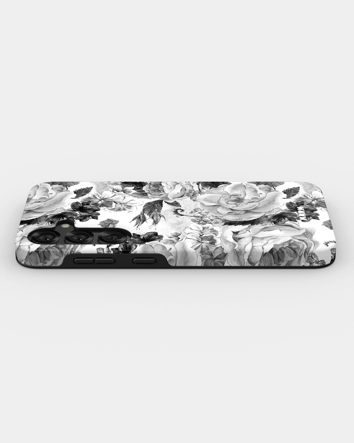 Samsung Galaxy S24 Plus Tough Case – Black & White Bloom - View 3