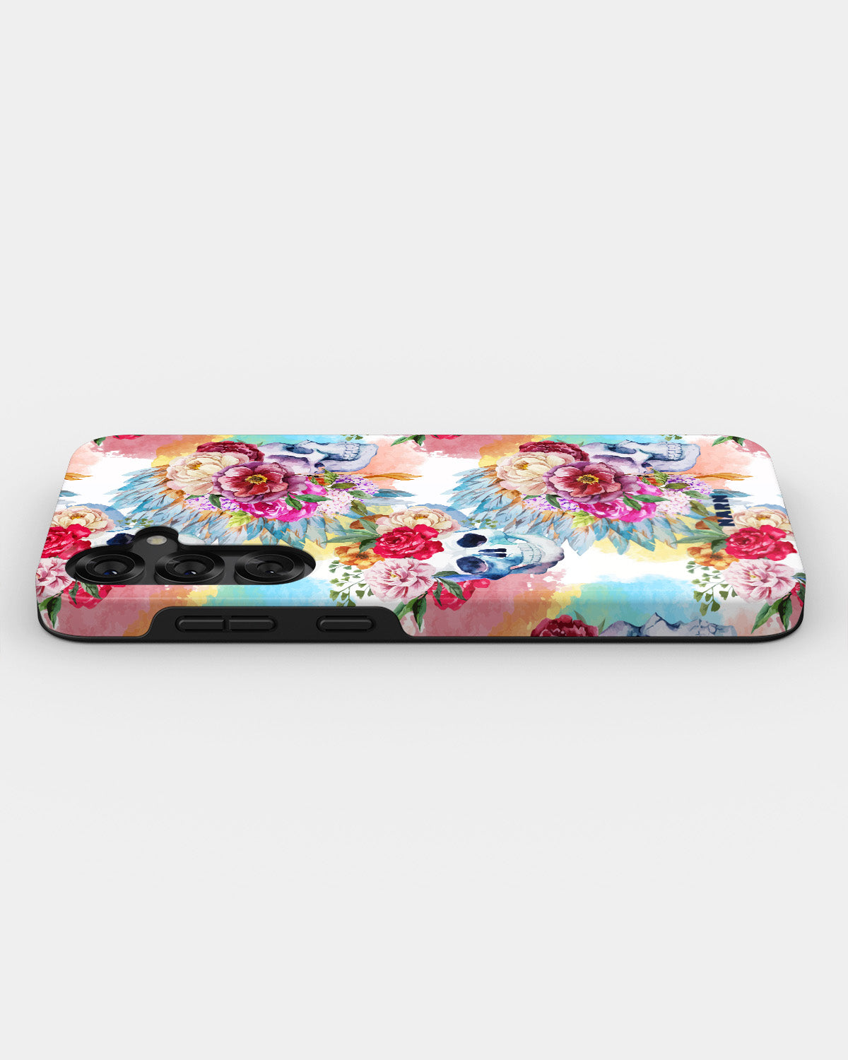Samsung Galaxy S24 Plus Tough Case – Flowered Skulls - View 3