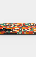 Samsung Galaxy S24 Plus Tough Case – Retro Geometric - View 3