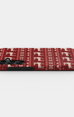 Samsung Galaxy S24 Plus Tough Case – Reindeer Knit - View 3