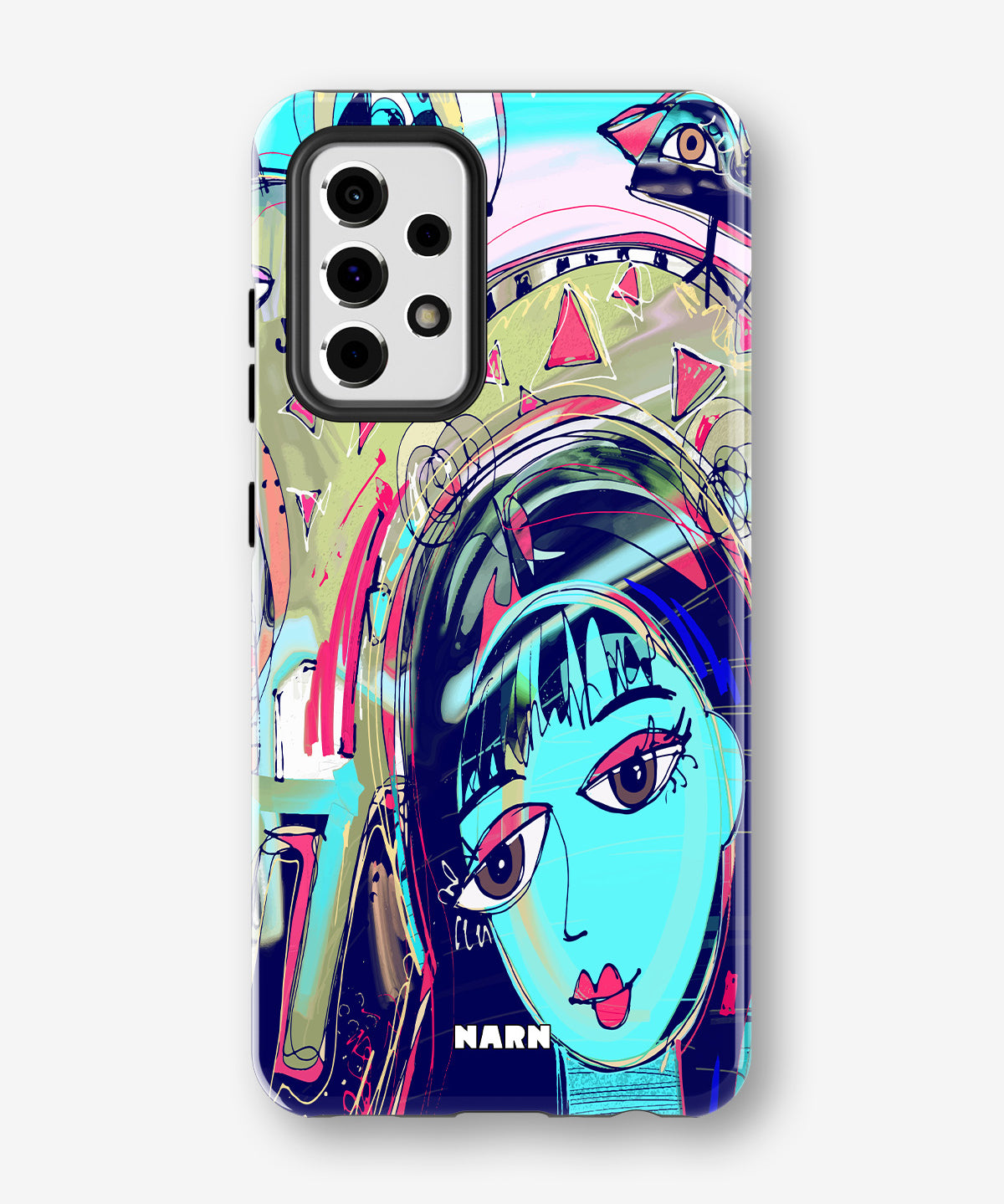Samsung Galaxy S20 FE Tough Case – Abstract Cat - View 1