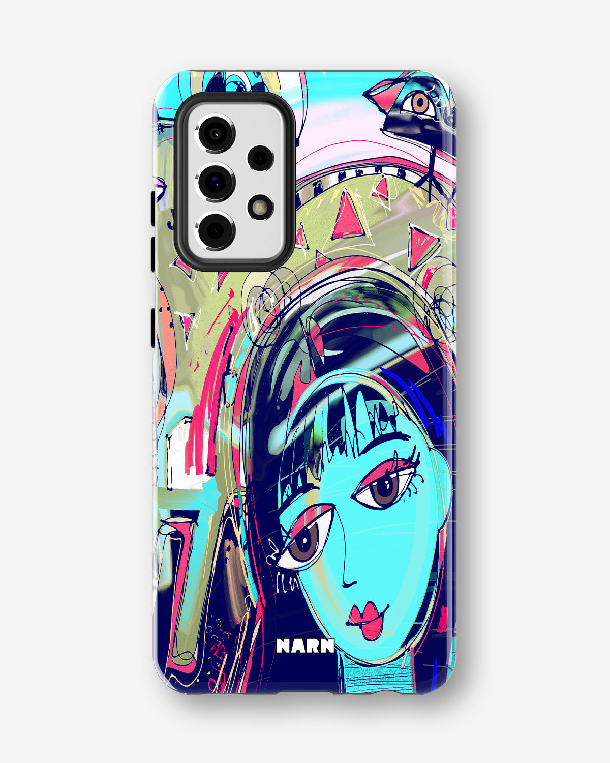 Samsung Galaxy S20 FE Tough Case – Abstract Cat - View 1