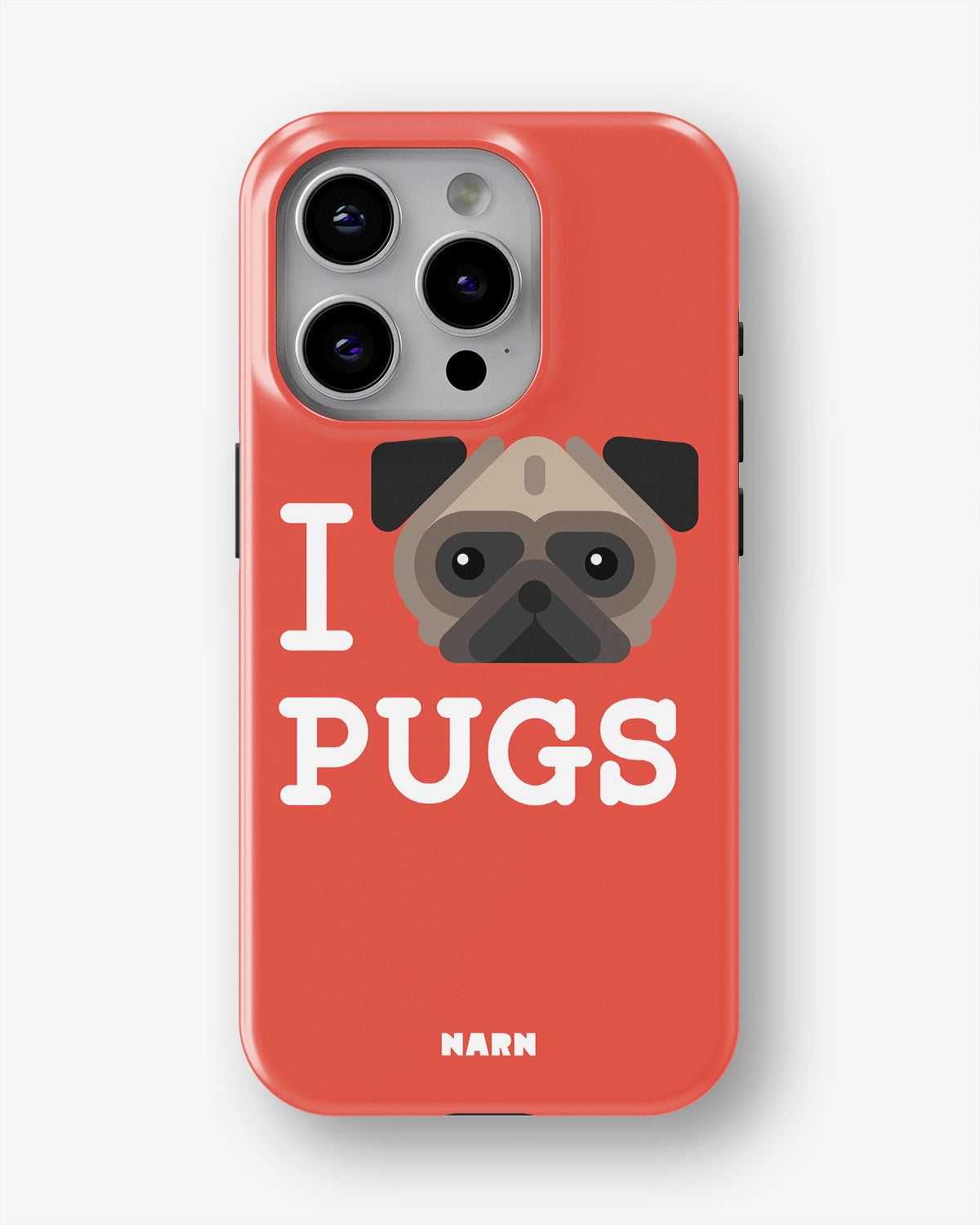 iPhone 12 Pro Max Tough Case – I Love Pugs - View 1